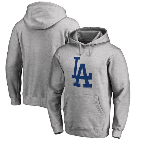 Los Angeles Dodgers   Primary Logo Pullover Hoodie - Heathered Gray