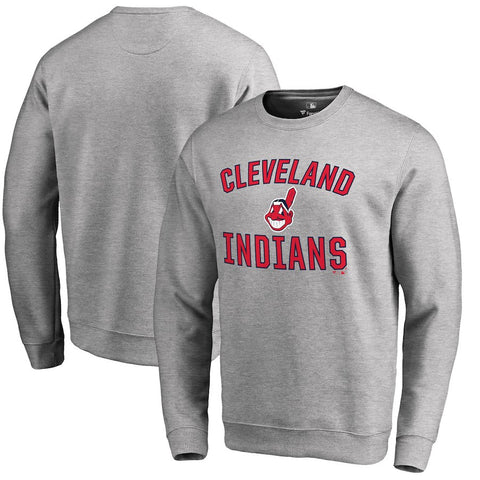Cleveland Indians   Victory Arch Crew Neck Pullover Sweatshirt - Heathered Gray