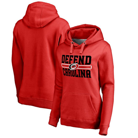 Carolina Hurricanes   Women's Plus Sizes Hometown Collection Defend Pullover Hoodie - Red
