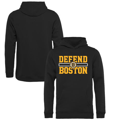 Boston Bruins   Youth Hometown Collection Defend Pullover Hoodie - Black