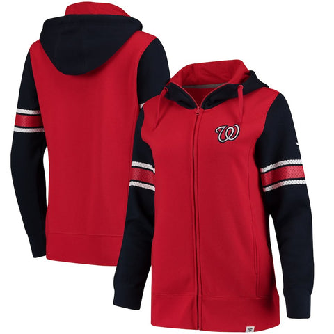 Washington Nationals   Women's Iconic Full-Zip Hoodie - Red