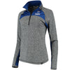 Kansas City Royals   Women's Static Quarter-Zip Pullover Jacket - Heathered Gray/Royal