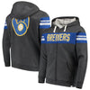 Milwaukee Brewers   True Classics Full-Zip Hoodie - Heathered Charcoal