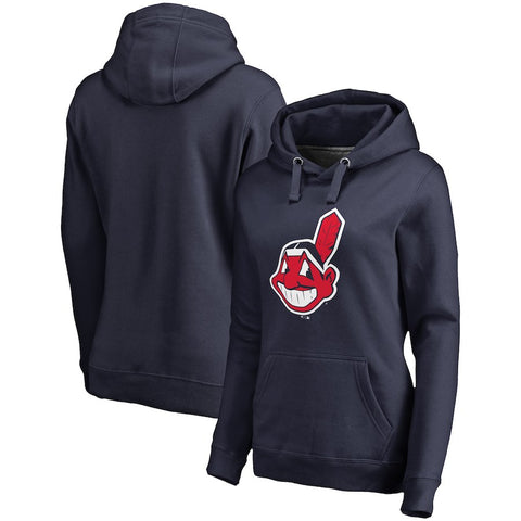 Cleveland Indians   Women's Primary Logo Pullover Hoodie - Navy