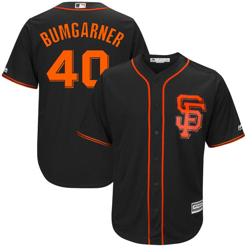 Madison Bumgarner San Francisco Giants Majestic Youth Alternate Official Cool Base Player Jersey - Black