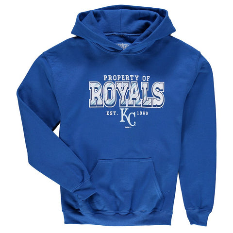 Kansas City Royals Stitches Youth Property Of Team Hoodie - Royal