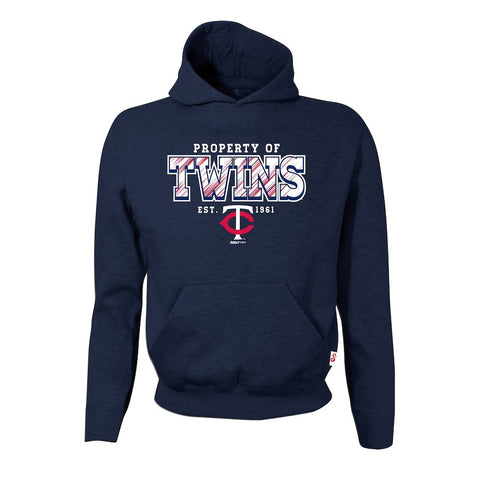 Minnesota Twins Stitches Youth Property Of Team Hoodie - Navy