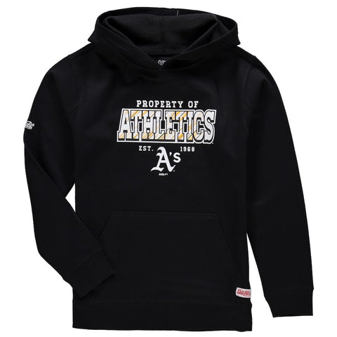 Oakland Athletics Stitches Youth Property Of Team Hoodie - Black