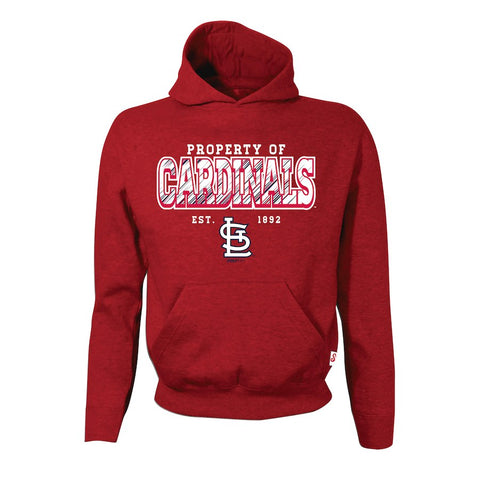 St. Louis Cardinals Stitches Youth Property Of Team Hoodie - Red