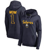 Buffalo Sabres   Women's Plus Sizes Number One Mom Pullover Hoodie - Navy