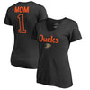Anaheim Ducks   Women's Plus Sizes Number 1 Mom T-Shirt - Black