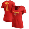 Calgary Flames   Women's Plus Sizes Number 1 Mom T-Shirt - Red