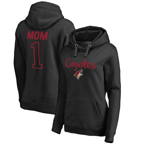 Arizona Coyotes   Women's Number 1 Mom Pullover Hoodie - Black