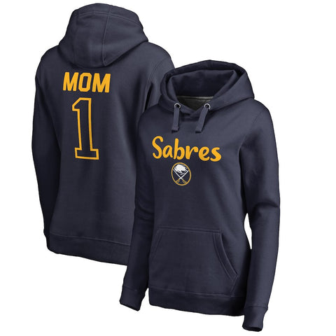 Buffalo Sabres   Women's Number 1 Mom Pullover Hoodie - Navy