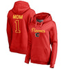 Calgary Flames   Women's Plus Sizes Number One Mom Pullover Hoodie - Red