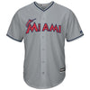 Miami Marlins Majestic 2017 Stars & Stripes Cool Base Team Jersey - Gray