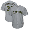 Felix Hernandez Seattle Mariners Majestic 2017 Memorial Day Cool Base Player Jersey - Gray