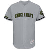 Cincinnati Reds Majestic 2018 Memorial Day Authentic Collection Flex Base Team Jersey - Gray