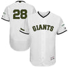 Buster Posey San Francisco Giants Majestic 2017 Memorial Day Authentic Collection Flex Base Player Jersey - White