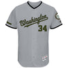 Bryce Harper Washington Nationals Majestic 2017 Memorial Day Authentic Collection Flex Base Player Jersey - Gray