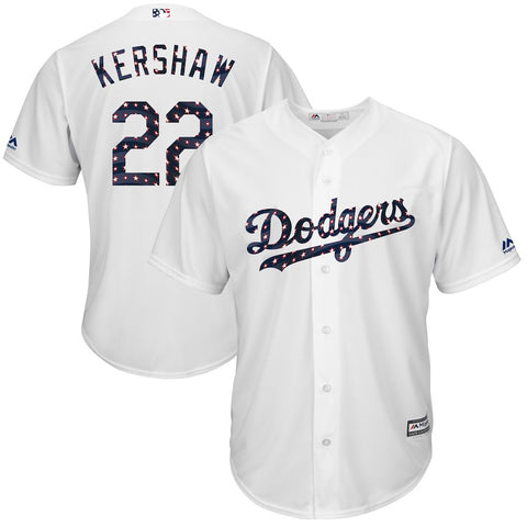 Clayton Kershaw Los Angeles Dodgers Majestic 2018 Stars & Stripes Cool Base Player Jersey