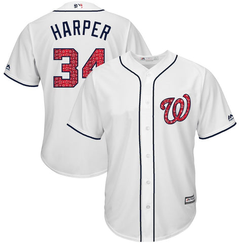 Bryce Harper Washington Nationals Majestic 2018 Stars & Stripes Cool Base Player Jersey