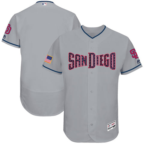 San Diego Padres Majestic 2018 Stars & Stripes Flex Base Team Jersey
