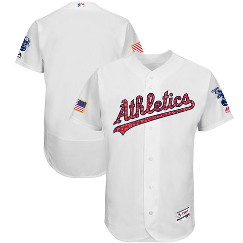 Oakland Athletics Majestic 2018 Stars & Stripes Flex Base Team Jersey