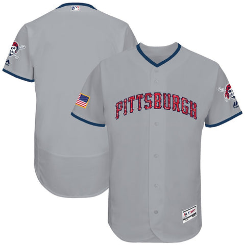 Pittsburgh Pirates Majestic 2018 Stars & Stripes Flex Base Team Jersey