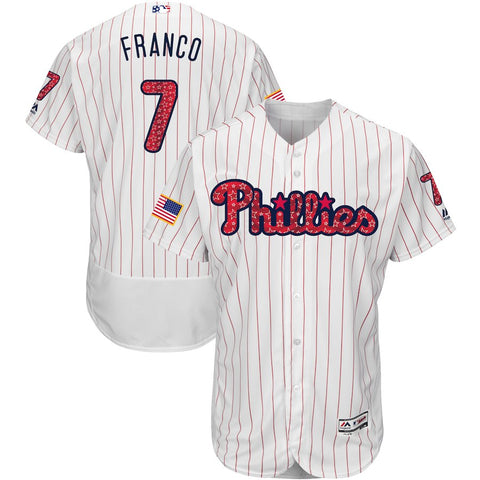 Maikel Franco Philadelphia Phillies Majestic 2017 Stars & Stripes Authentic Collection Flex Base Player Jersey - White