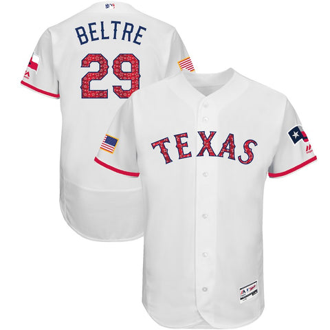 Adrian Beltre Texas Rangers Majestic 2018 Stars & Stripes Flex Base Player Jersey