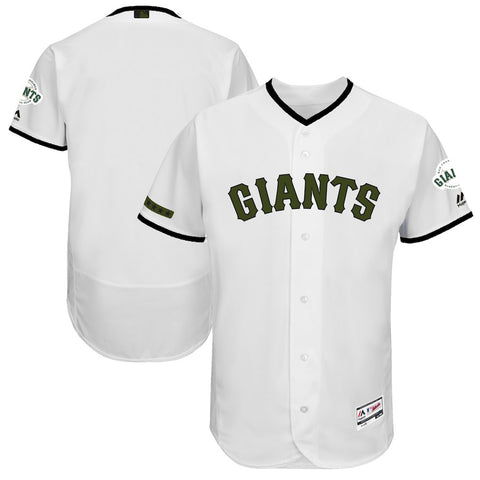 San Francisco Giants Majestic 2017 Memorial Day Authentic Collection Flex Base Team Jersey - White