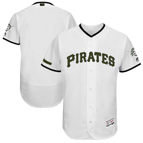Pittsburgh Pirates Majestic 2017 Memorial Day Authentic Collection Flex Base Team Jersey - White