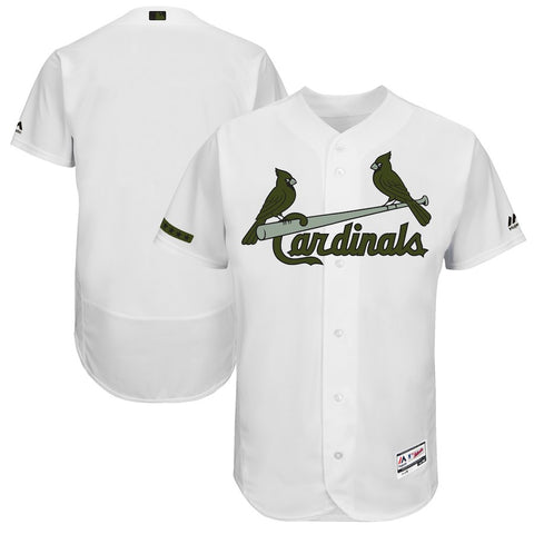 St. Louis Cardinals Majestic 2017 Memorial Day Authentic Collection Flex Base Team Jersey - White