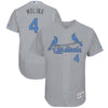 Yadier Molina St. Louis Cardinals Majestic Father's Day Flex Base Jersey - Gray