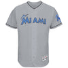 Miami Marlins Majestic Father's Day Flex Base Team Jersey - Gray