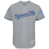 Kansas City Royals Majestic Father's Day Flex Base Team Jersey - Gray