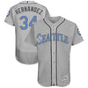 Felix Hernandez Seattle Mariners Majestic Father's Day Flex Base Jersey - Gray