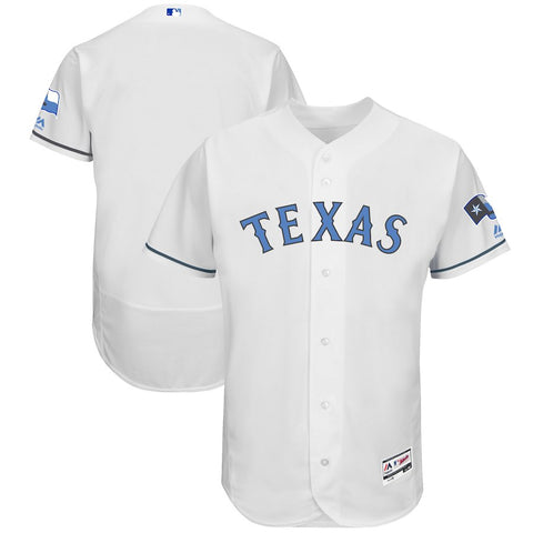 Texas Rangers Majestic Father's Day Flex Base Team Jersey - White