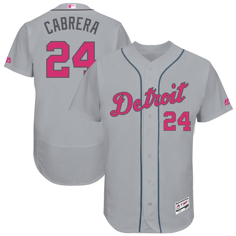 Miguel Cabrera Detroit Tigers Majestic Mother's Day Flex Base Jersey - Gray