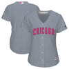Chicago Cubs Majestic Women's Mother's Day Cool Base Replica Team Jersey - Gray