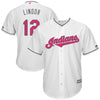 Francisco Lindor Cleveland Indians Majestic Mother's Day Cool Base Replica Jersey - White