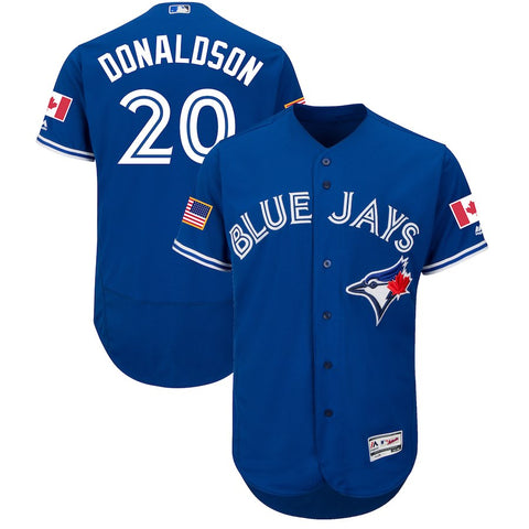 Josh Donaldson Toronto Blue Jays Majestic 2018 Stars & Stripes Flex Base Player Jersey