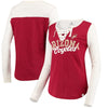 Arizona Coyotes   Women's True Classics Lace-Up Long Sleeve T-Shirt - Garnet/White