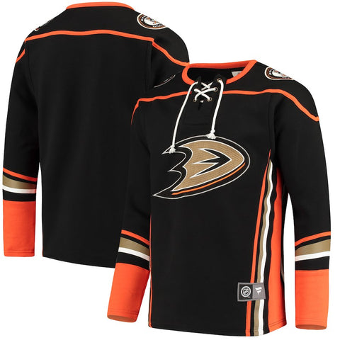 Anaheim Ducks   Breakaway Lace Up Pullover Sweatshirt - Black