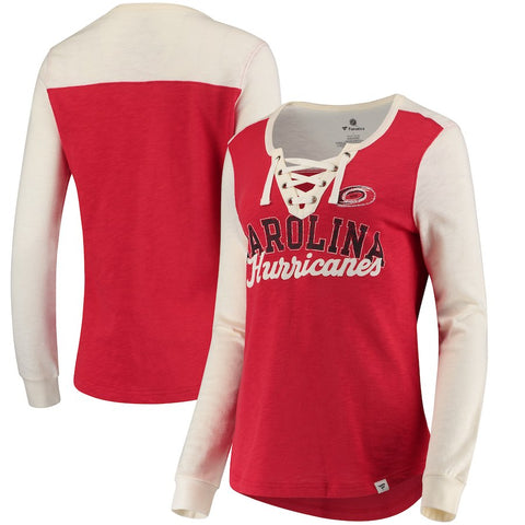 Carolina Hurricanes   Women's True Classics Lace-Up Long Sleeve T-Shirt
