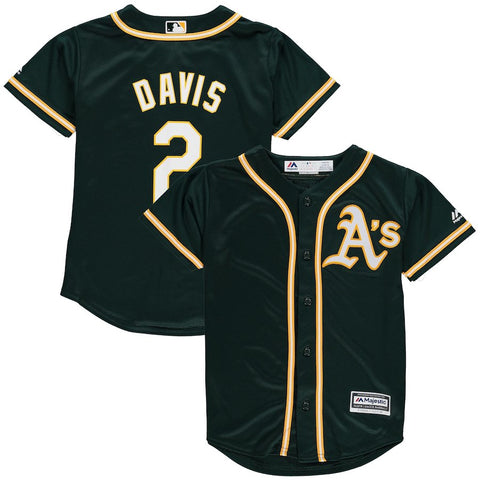 Khris Davis Oakland Athletics Majestic Youth Alternate Official Cool Base Player Jersey