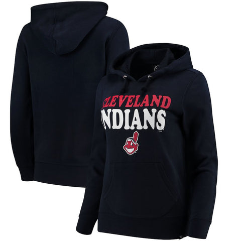 Cleveland Indians '47 Women's Headline Pullover Hoodie - Navy