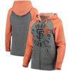 San Francisco Giants 5th & Ocean by New Era Women's Tri-Blend Raglan Fleece Full-Zip Hoodie - Heathered Gray/Orange