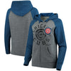 Chicago Cubs 5th & Ocean by New Era Women's Tri-Blend Raglan Fleece Full-Zip Hoodie - Heathered Gray/Royal